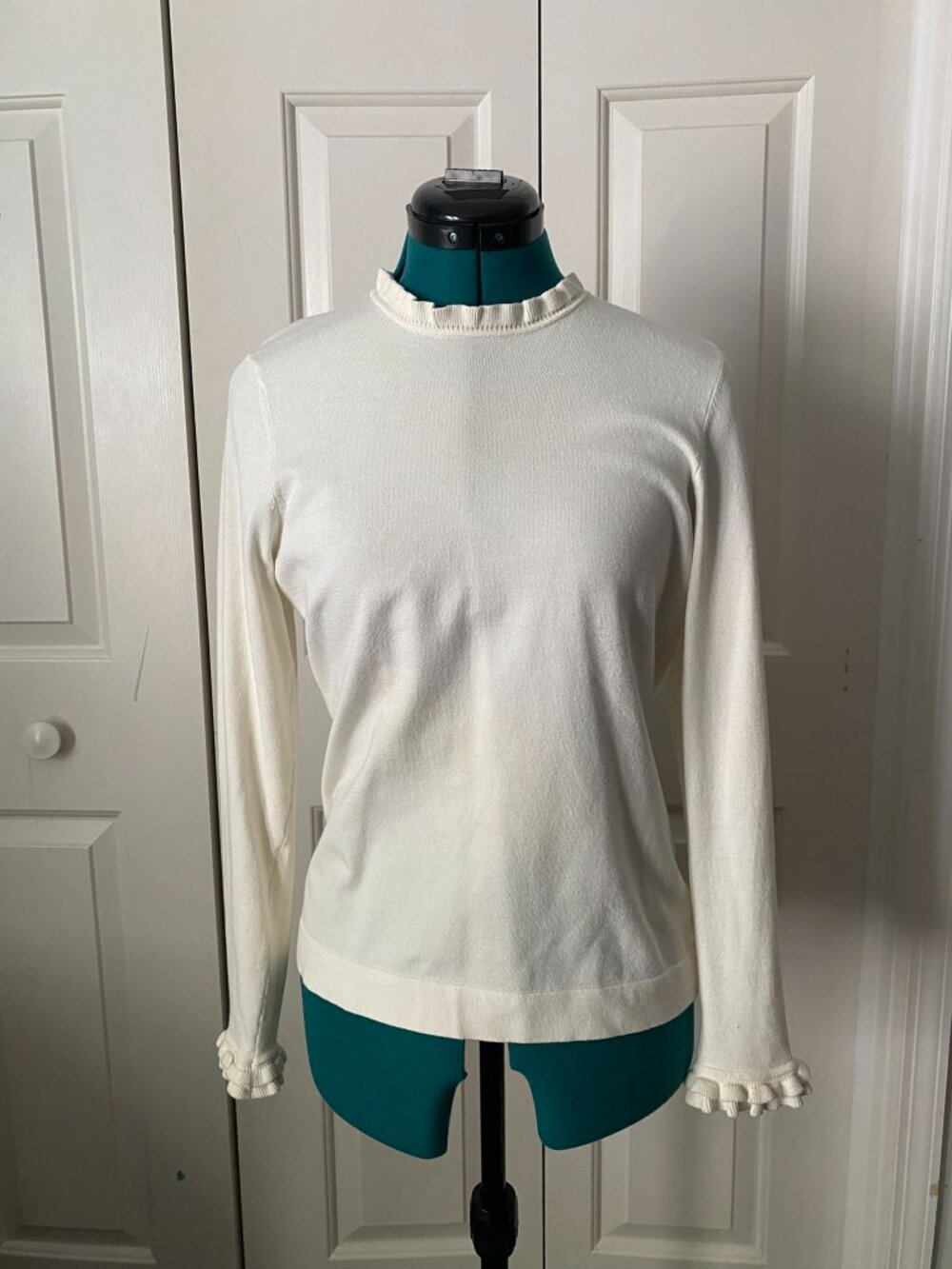 Etcetera Ruffle-Trim Long Sleeves Sweater